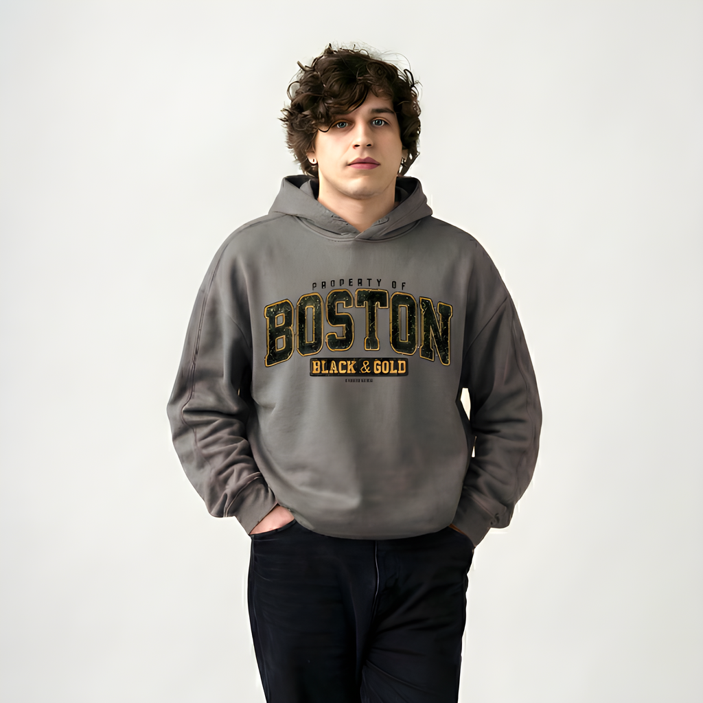 Boston Style  Men's Fleece Hoodie